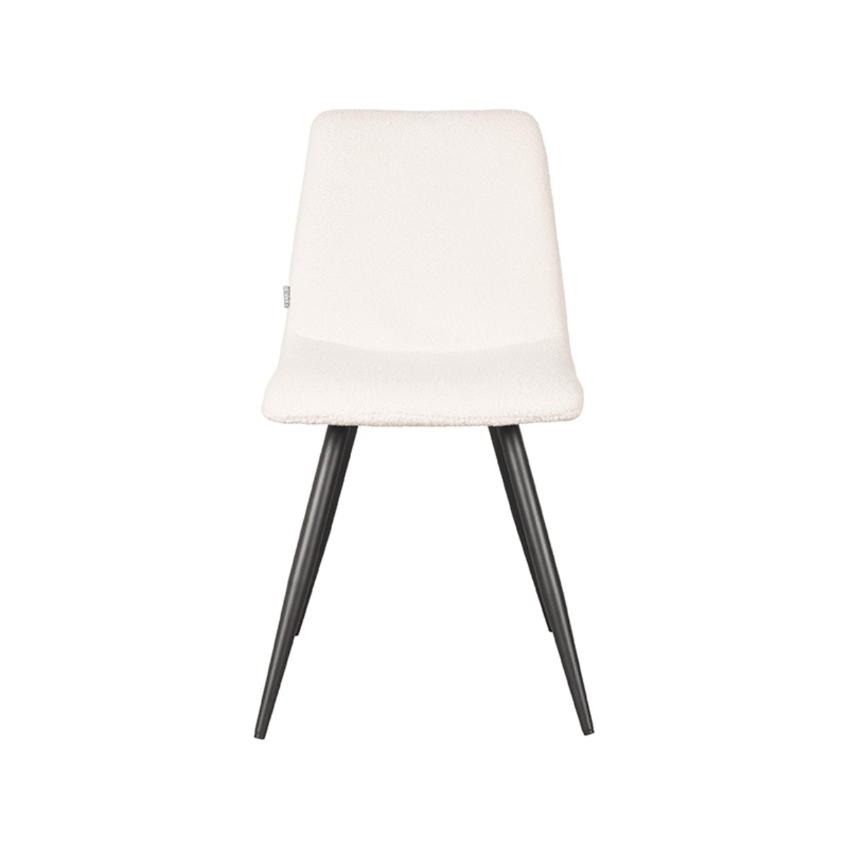 LABEL51 Eetkamerstoel Jep - Ivory - Teddy - Black Frame Teddy