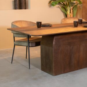 LABEL51 Eetkamertafel I_Owen - Espresso - Mangohout - 230x100 cm