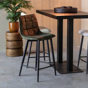 LABEL51 Barkruk Jelt - Hunter - Velours - Laag