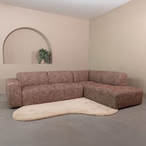 LABEL51 Hoekbank Verona - Cherry Chocolate - Silencio - Rechts Voorstaand