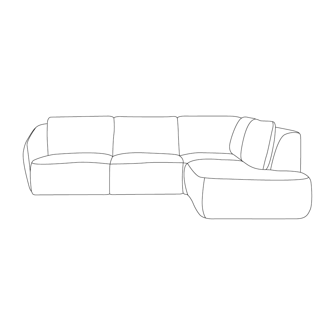 LABEL51 Hoekbank Matteo - Naturel - Elite