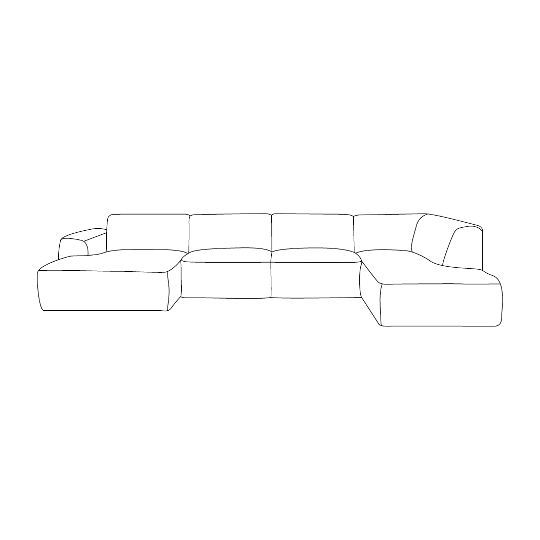 LABEL51 Hoekbank Verona - Naturel - Crown