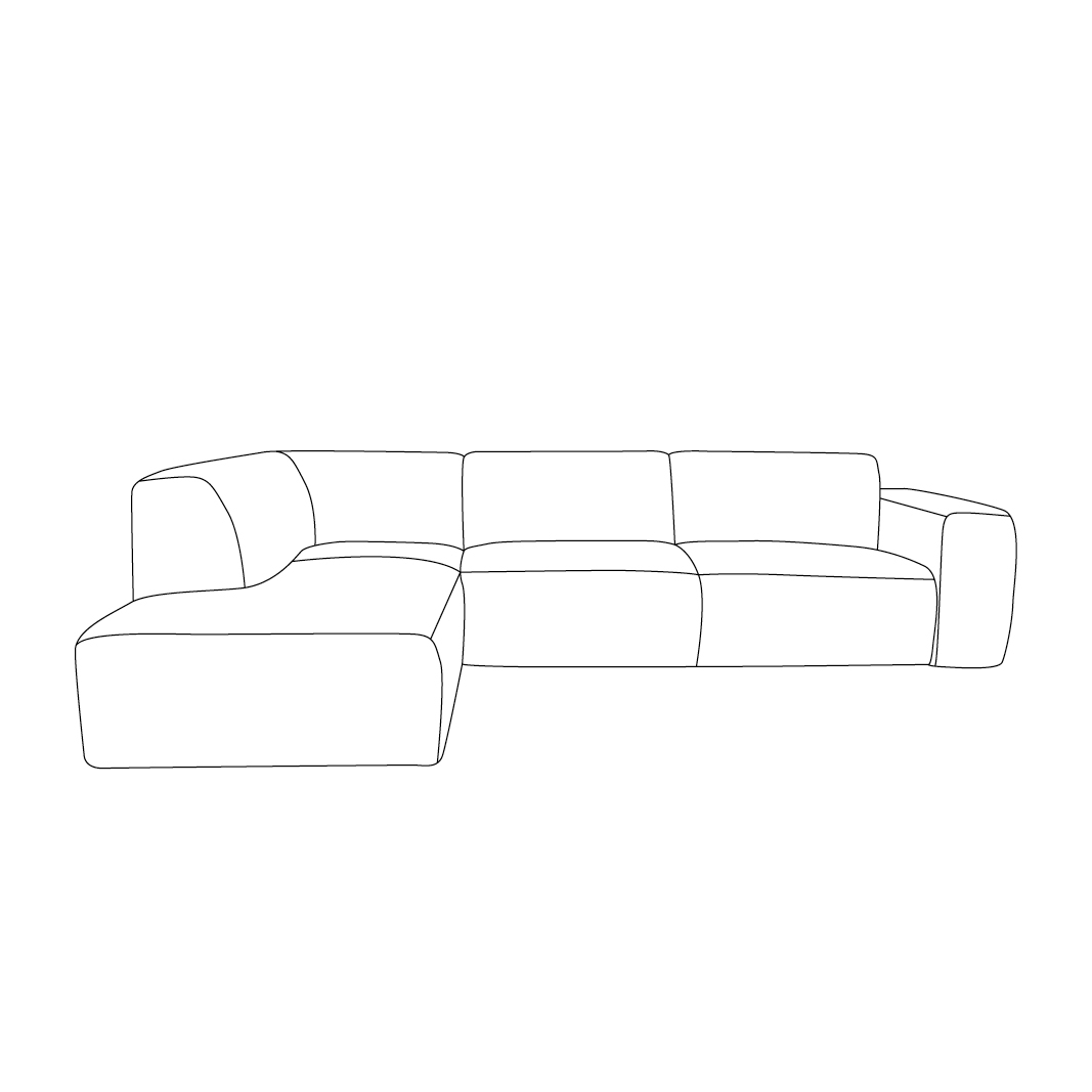 LABEL51 Hoekbank Verona - Naturel - Cloud