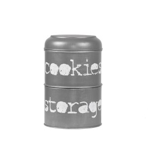 LABEL51 Opbergblik - Antiek Grijs - Metaal - 17x17x27 cm