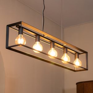 LABEL51 Hanglamp Tetto - Zwart - Metaal - 5-Lichts