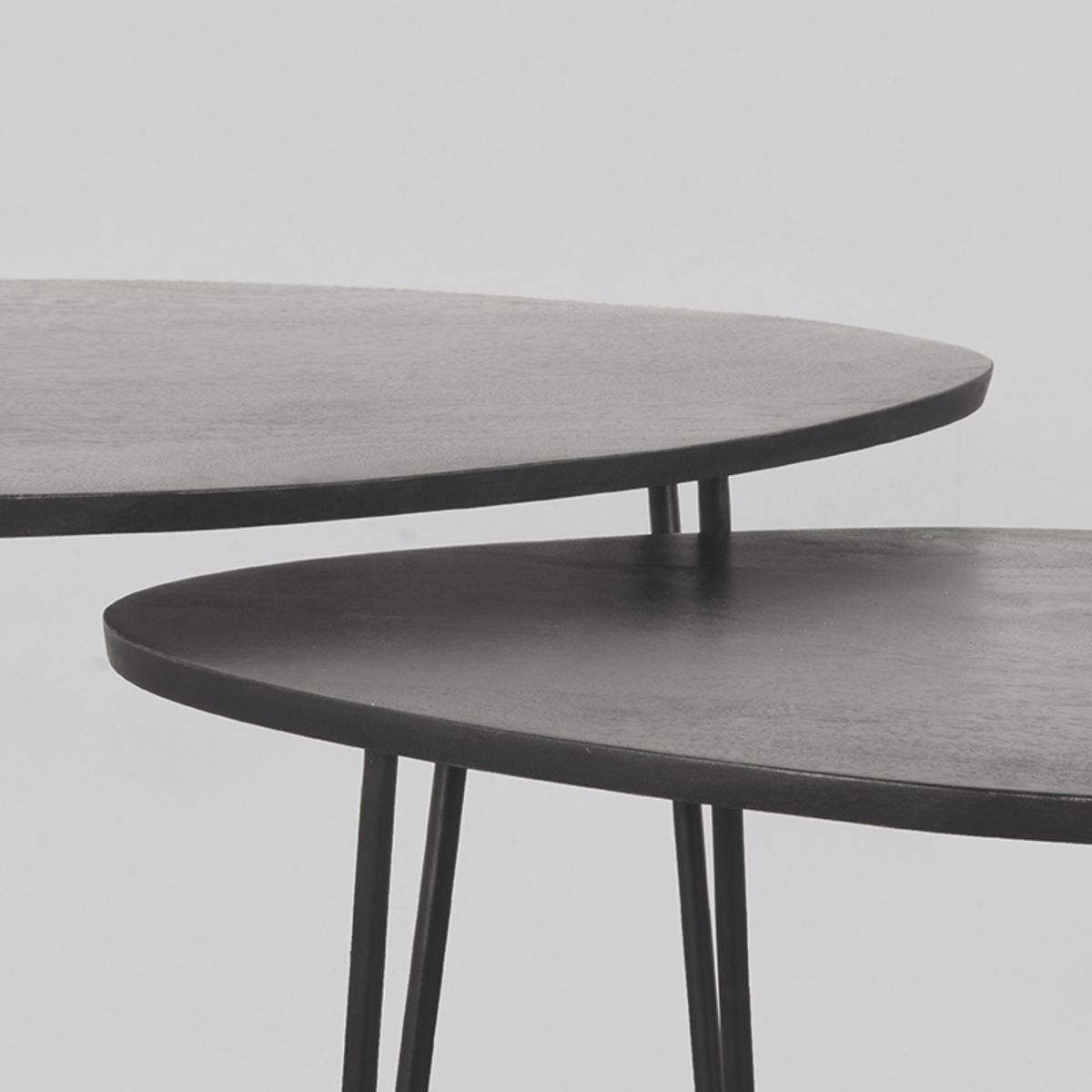 LABEL51 Salontafel Frisk - Zwart - Mangohout - 68 cm Frisk