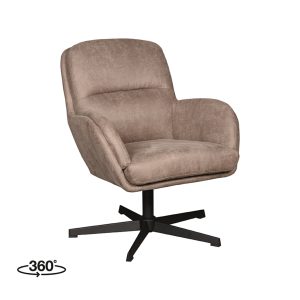 LABEL51 Fauteuil Moss - Taupe - Micro Suede - One Size