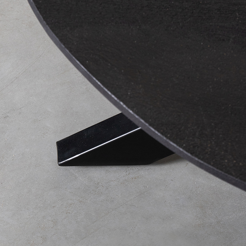 LABEL51 Salontafel Otis - Zwart - Mangohout - 80 cm - Rond - Afbeelding 4