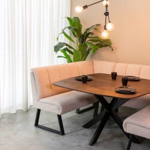 LABEL51 Eetkamertafel Blake - Espresso - Mangohout - 140x140 cm