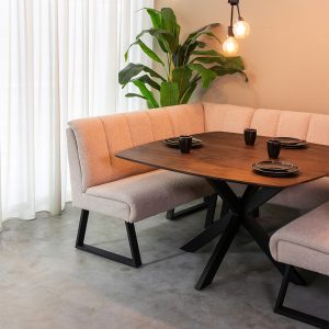 LABEL51 Eetkamertafel Blake - Espresso - Mangohout - 130 cm - Rond