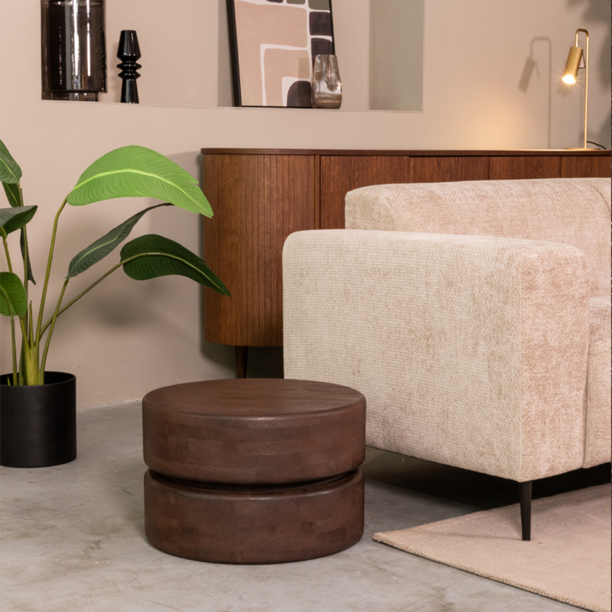 LABEL51 Salontafel Milly - Espresso - Mangohout - 50 cm - Afbeelding 4