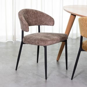 LABEL51 Eetkamerstoel Bliss - Hunter - Elite - Zwart Metalen Frame