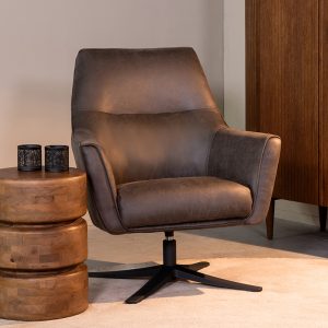 LABEL51 Fauteuil Tod - Antraciet - Micro Suede - One Size