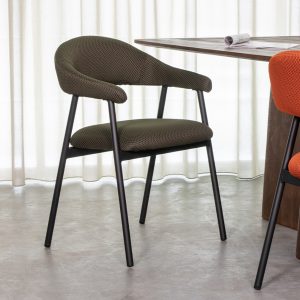 LABEL51 Eetkamerstoel Amaze - Hunter - Breathe - Zwart Metalen Frame