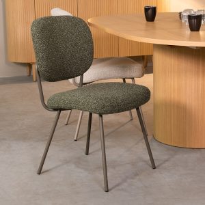 LABEL51 Eetkamerstoel Singapore - Forest - Royal Boucle - Forest Metalen Frame