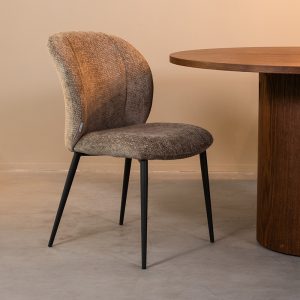 LABEL51 Eetkamerstoel Vino - Hunter - Elite - Zwart Metalen Frame