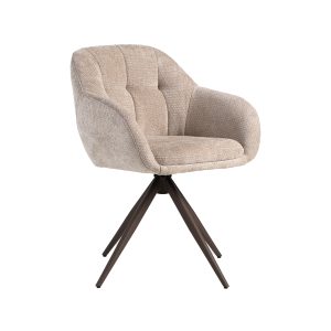 LABEL51 Eetkamerstoel Esma - Clay - - Brons Metalen Frame