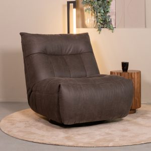 LABEL51 Fauteuil Powernap Station - Antraciet - Micro Suede - One Size