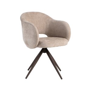 LABEL51 Eetkamerstoel Lela - Clay - Elite - Brons Metalen Frame