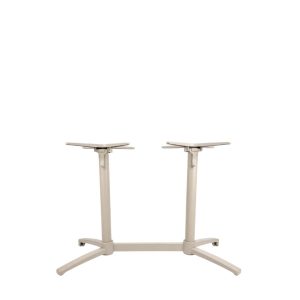 LABEL51 Eetkamertafel Tafelpoot Vouwbaar - Taupe - Metaal - 72 cm - Dubbel