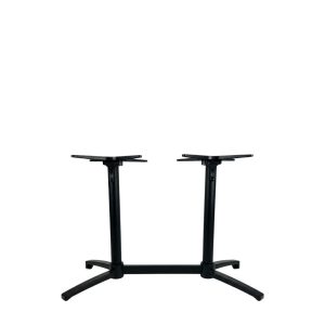 LABEL51 Eetkamertafel Tafelpoot Vouwbaar - Zwart - Metaal - 72 cm - Dubbel