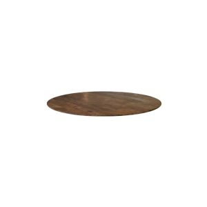 LABEL51 Eetkamertafel Tafelblad Sloppy Edge - Espresso - Mangohout - 110 cm - Rond Sloppy