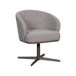 LABEL51 Eetkamerstoel Cannes - Mushroom - Royal Boucle - Brons Metalen Frame