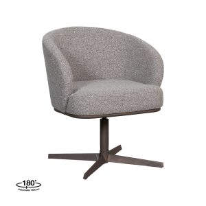 LABEL51 Eetkamerstoel Cannes - Mushroom - Royal Boucle - Brons Metalen Frame