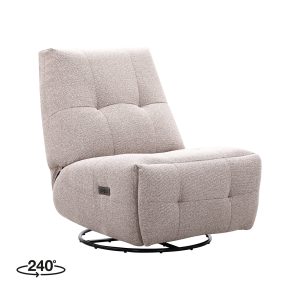 LABEL51 Fauteuil Snooze Lounge - Beige - Majestic Weave