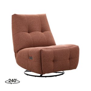 LABEL51 Fauteuil Snooze Lounge - Coral - Majestic Weave