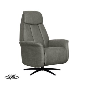 LABEL51 Fauteuil Oslo - Taupe - Micro Suede - 1-Motorig