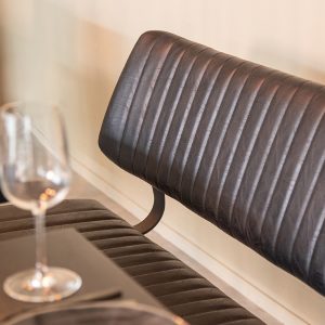 LABEL51 Eetkamerbank Gusto - Donkerbruin - Kunstleder - 120 cm