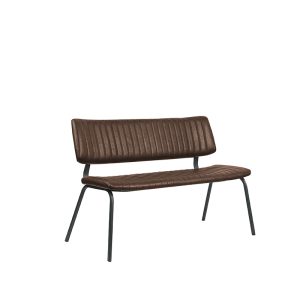 LABEL51 Eetkamerbank Gusto - Bruin - Kunstleder - 120 cm