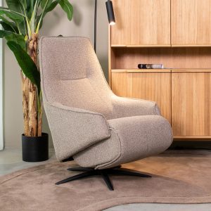LABEL51 Fauteuil Odense - Mushroom - Royal Boucle - 2-Motorig