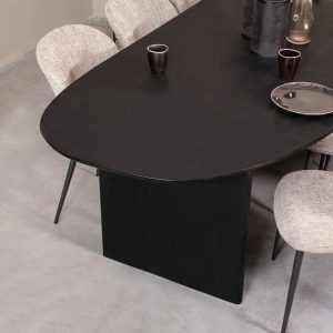 LABEL51 Eetkamertafel Cooper - Zwart - Mangohout - 210 cm