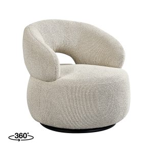 LABEL51 Fauteuil Nusenna - Naturel - Royal Boucle - One size