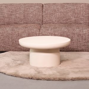 LABEL51 Salontafel Mavi - Soft Sand - Mangohout - 60 cm - Rond