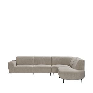 LABEL51 Hoekbank Mauro - Mushroom - Royal Boucle - Rechts Voorstaand