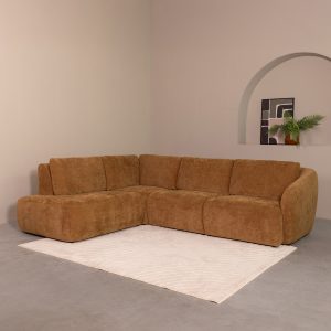 LABEL51 Hoekbank Matteo - Dark Honey - Maloy - Links Voorstaand