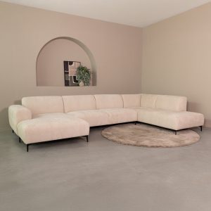 LABEL51 Bank Merido - Naturel - Velours - Rechts Voorstaand