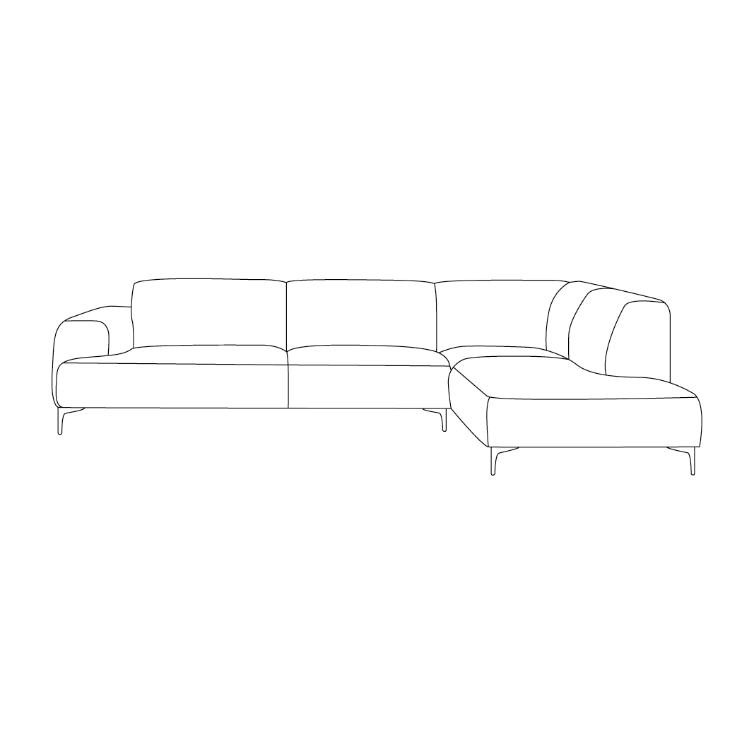 LABEL51 Hoekbank Merido - Naturel - Royal Boucle