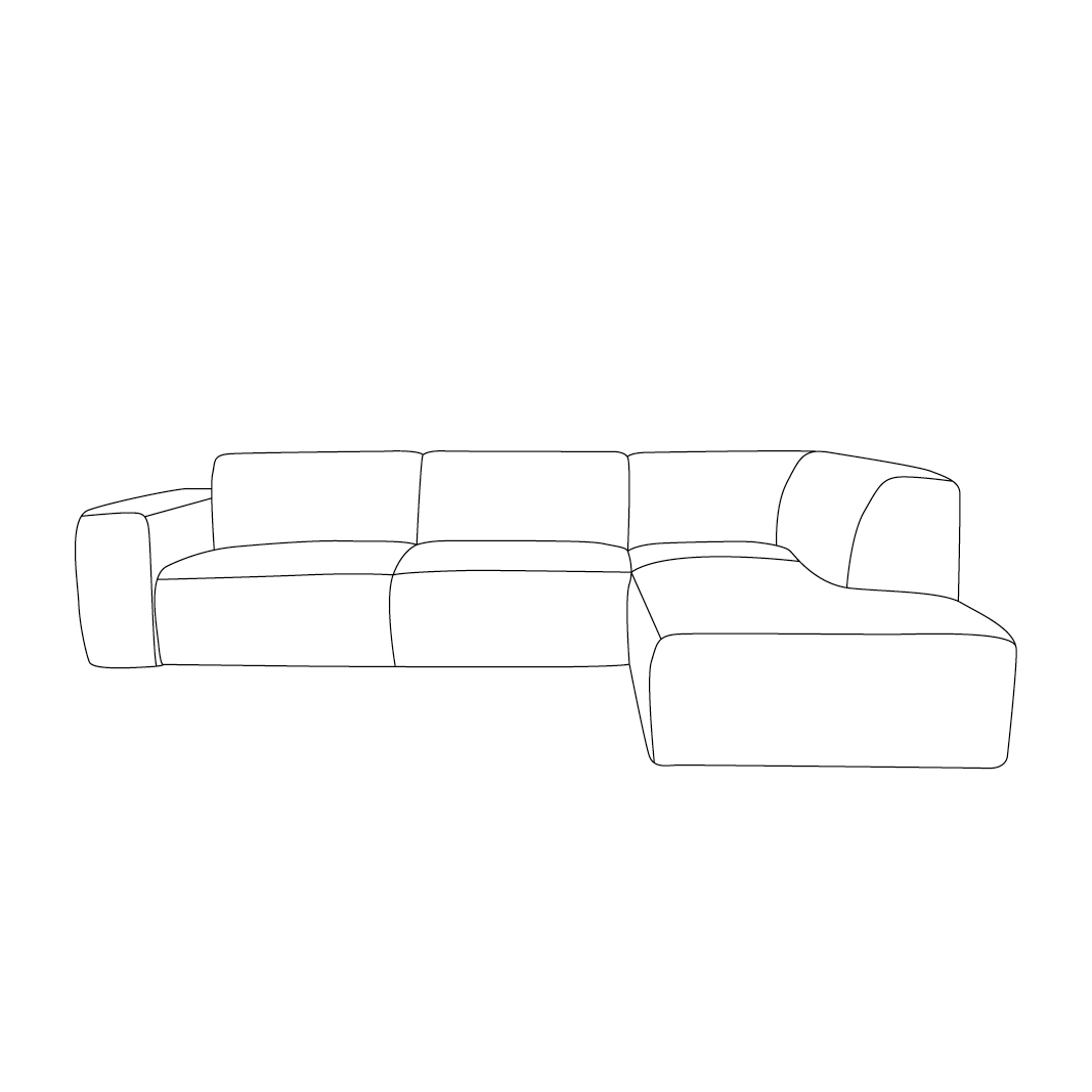 LABEL51 Hoekbank Verona - Naturel - Silencio