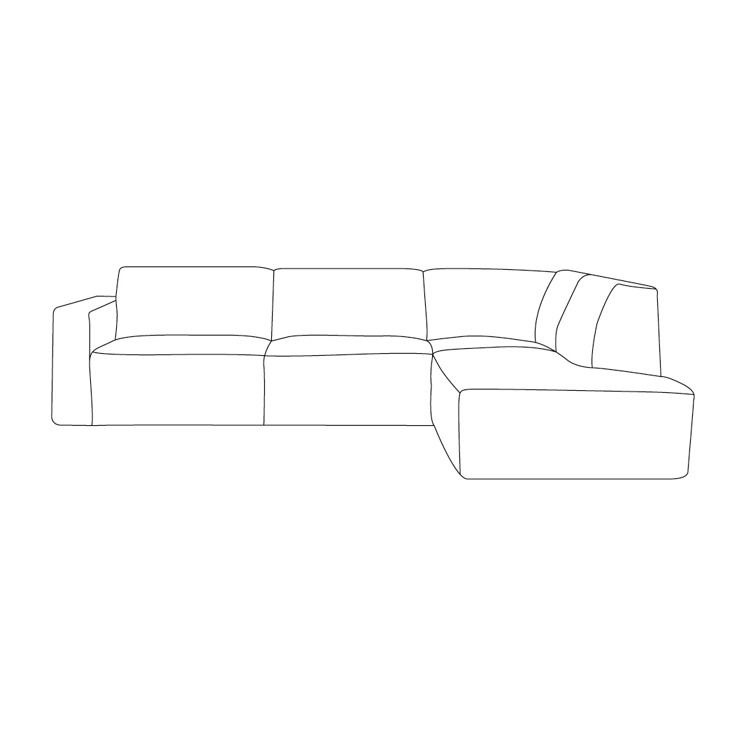 LABEL51 Hoekbank Kay - Naturel - Cloud