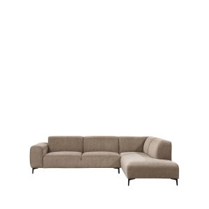 LABEL51 Hoekbank Merido - Taupe - Velours - Rechts Voorstaand