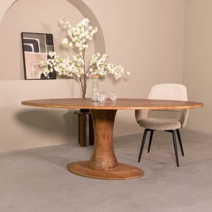 LABEL51 Eetkamertafel Craft - Nature Smooth - Mangohout - 200 cm - Ovaal