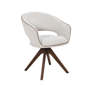 LABEL51 Eetkamerstoel Osuma - Naturel - Prestige - Walnoot Houten Frame