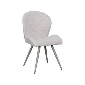 LABEL51 Eetkamerstoel Sil - Naturel - Royal Boucle - Taupe Metalen Frame