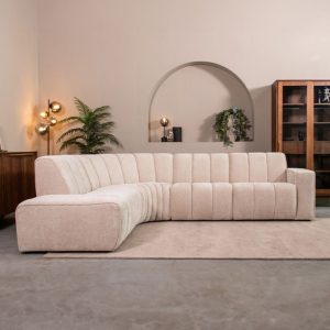 LABEL51 Hoekbank Vitoro - Naturel - Chenille - Links Voorstaand