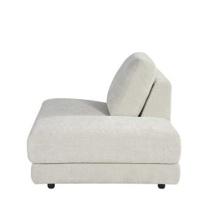 LABEL51 Bank Tivoli - Naturel - Chenille - Ottomane Rechts Voorstaand