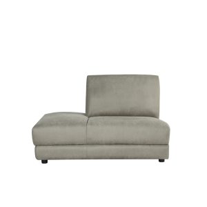 LABEL51 Bank Tivoli - Taupe - Kunstleder - Ottomane Links Voorstaand